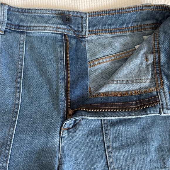 Madewell Cuffed Blue Denim Patch-Pocket Shorts Shirt 25 - Picture 9 of 14